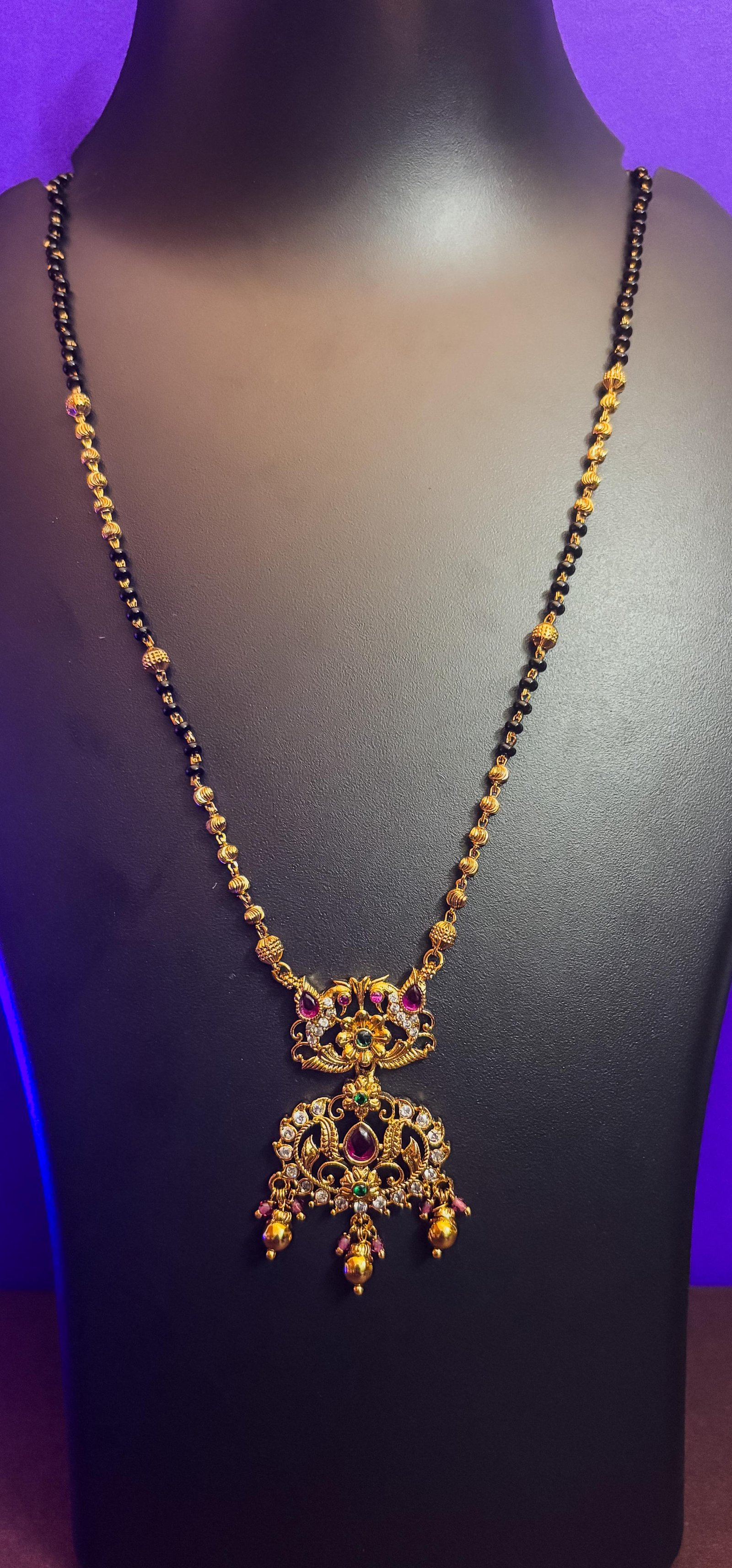 Traditional Gold-Plated Long Necklace